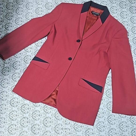 Vintage 80s Armani Red Equestrian Blazer Sport Jacket Read Discrimination - Picture 11 of 16
